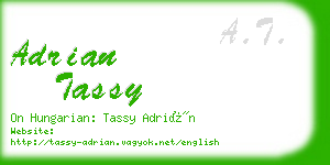 adrian tassy business card